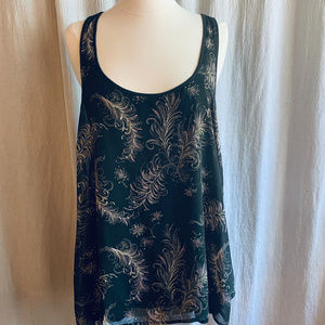 LC Lauren Conrad Feathers Tank Top in XL
